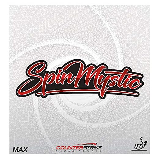 COUNTERSTRIKE Spin Mystic Table Tennis Rubber | ITTF Approved | Crazy Amounts of Spin | Tournament Legal Table Tennis Rubber | (Black | 2.1mm)