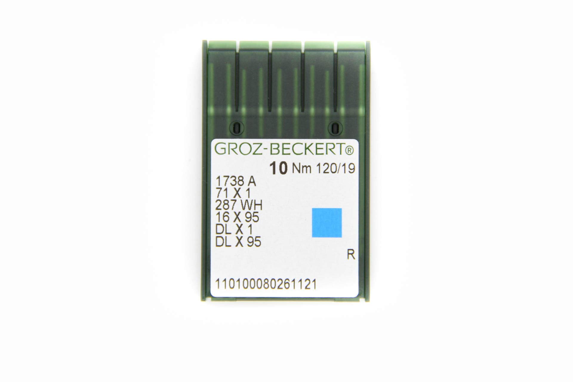 Groz-Beckert Pack of 10 Sewing Needles DBx1 with Round Piston and Bullet Tip for Industrial Sewing Machines (Nm. 120/19)
