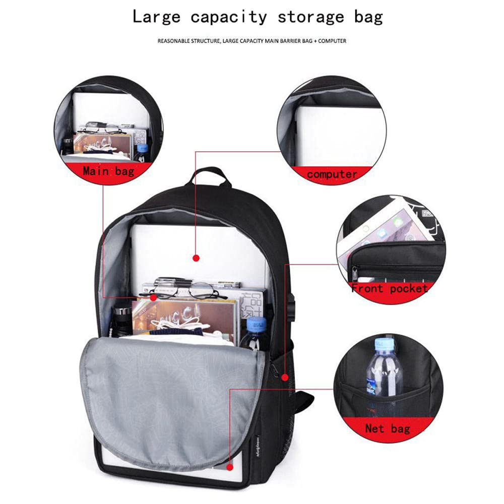 Zaino Antifurto Uomo Zaino Porta PC 14 Pollici, Zaino Solare con pannello solare integrato da 4W, Zaino per Escursionismo con Funzione di Ricarica Solare Rimovibile