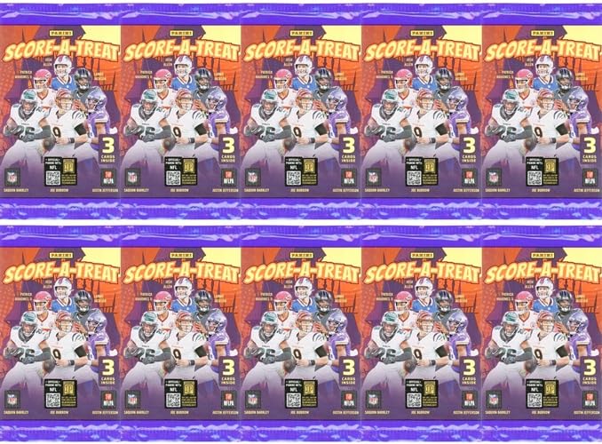 2025 Panini Score-A-Treat Football Collection with (10) Factory Sealed Foil Packs! Look for EXCLUSIVE Halloween Parallels & Rookies Including Cam Ward Travis Hunter Ashton Jeanty Jaxson Dart & More