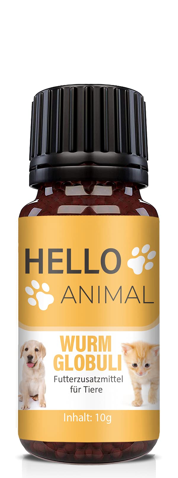 NEU: HelloAnimal® Wurm Globuli für Tiere wie Katzen, Hunde, Kaninchen und Geflügel - Kur vor, während und nach Befall, natürliches Mittel für Magen und Darm bei WURMBEFALL
