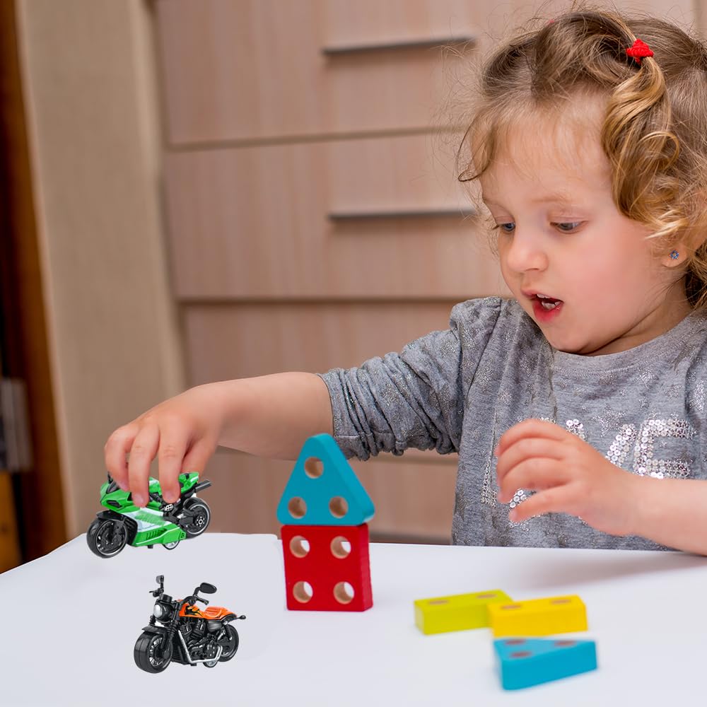 SHDIEHJFMLDH – Lot De 2 Motos Jouets En Alliage – Taille 9 Cm – Fonction Recul – Dès 3 Ans – Cadeau éducatif