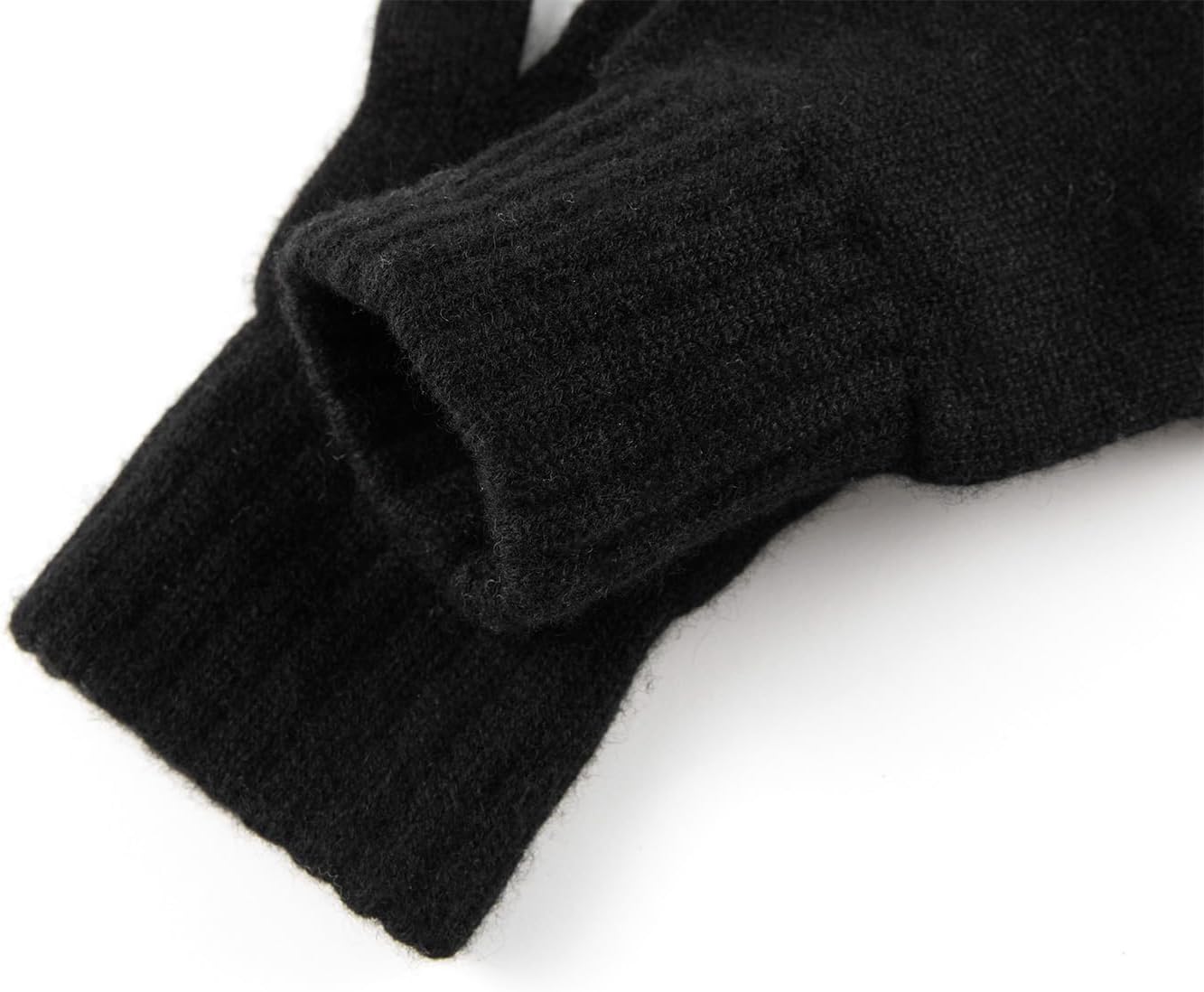 100% Cashmere Gloves for Women, Jersey Knit Ultra Soft Women's Pure Cashmere Gloves for Winter
