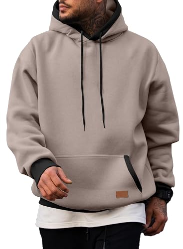 JMIERR Men's Hoodies Sweatshirts Casual Fleece Pullover Hoodie Pocket |