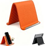 Silicone Phone Stand with Aluminum,Bendable Freely into Any Shape, Multi-Angle Adjustable Stand, Universal Adjustable Anti-Slip Desktop Mount for Home Office Travel (Black)