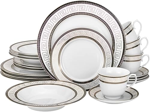 Miniatura 5 de Juego de vajilla para banquetes de 57 piezas, vajilla de lujo para 8 personas
