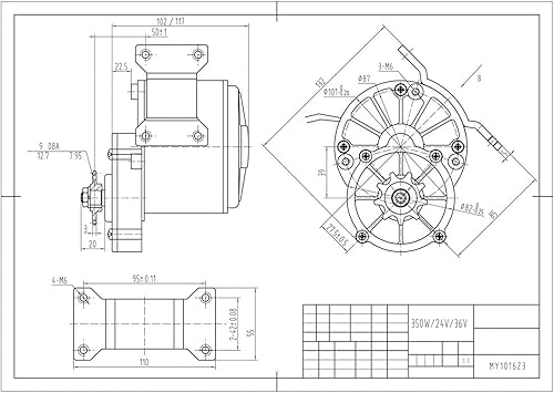 Miniatura 6 de Kit de motor de bicicleta eléctrica de 24 V 250 W, kit de conversión de bicicleta eléctrica, reequipamiento de motor de bicicleta con controlador de