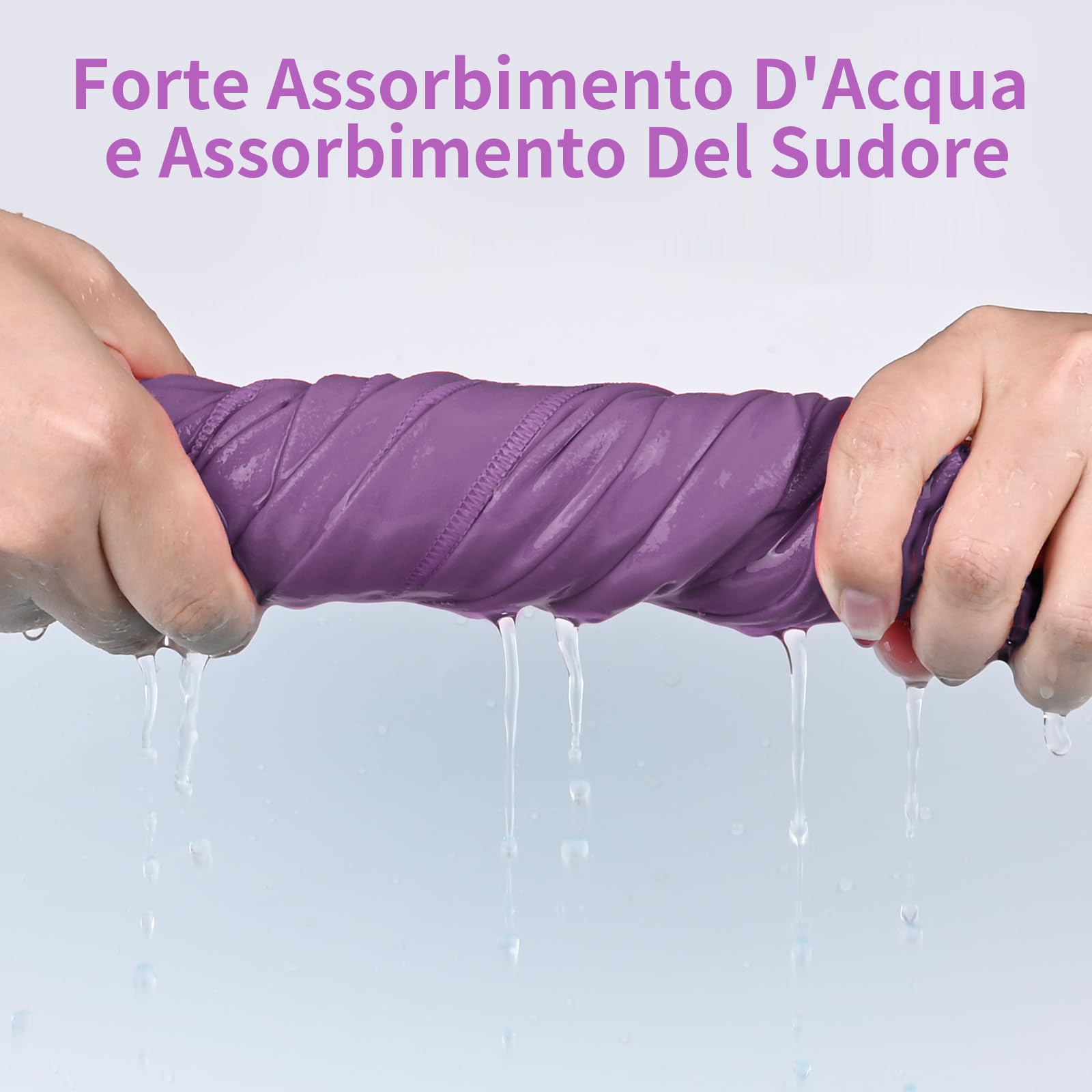 Pfloge® Asciugamano Microfibra Set di 3, 180x80cm Asciugamano Palestra Grande & 2 Pezzi 80x40cm Telo Mare Microfibra, Compatto & Ultraleggero, per Fitness, Sauna, Spiaggia, Viaggi(Viola)