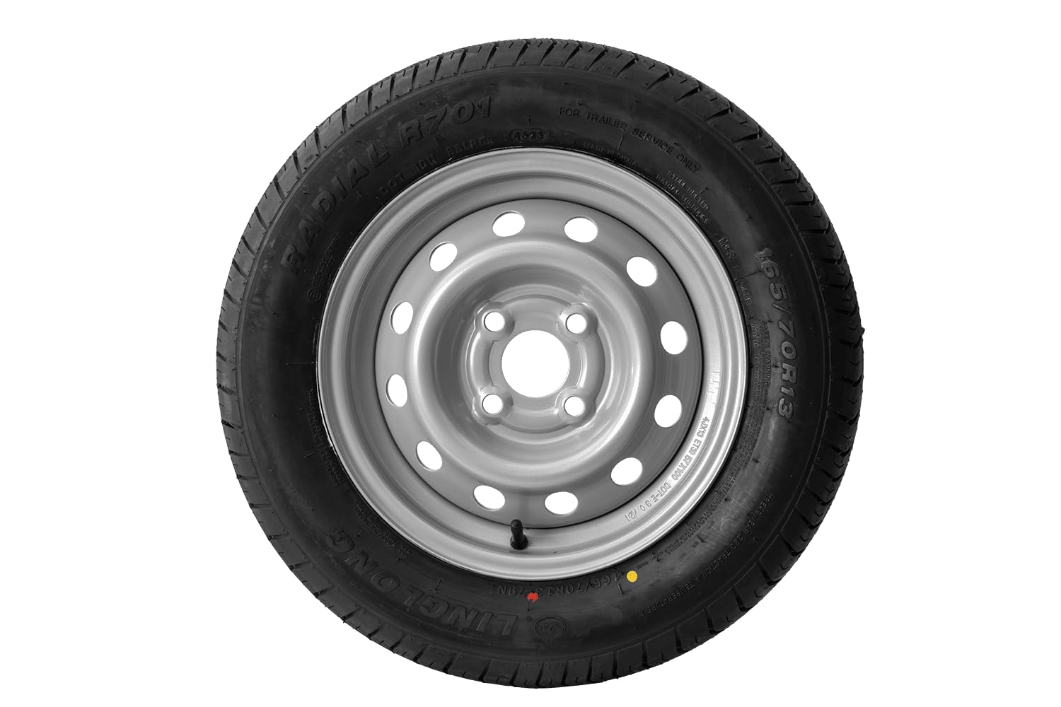 UNITRAILER Rueda Completa para Remolque Ligero 165/70 R13 79N con Llanta de Acero 4Jx13 H2 4x100 ET30, Capacidad de Carga de 437 kg, Ideal para Caravanas y Remolques de Carga