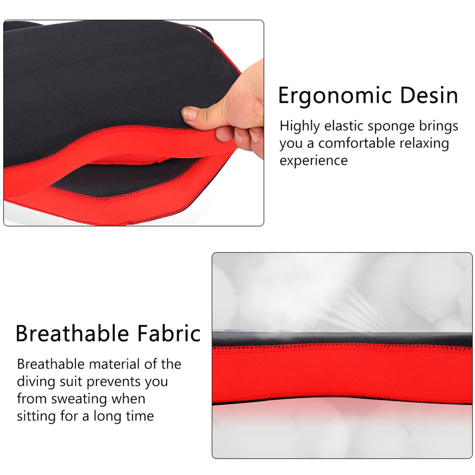 JTLB Coussin de Siège épais pour Kayak, canoë, Bateau de Pêche, Accessoire (Noir)