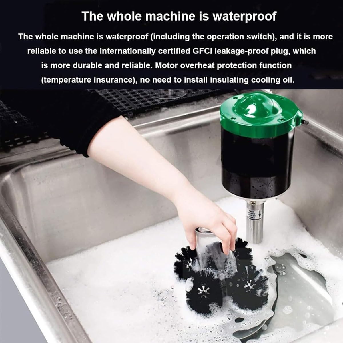 Lavavasos eléctrico Comercial - Totalmente automático con 5 cepillos, diseño Impermeable para hoteles, Bares, restaurantes y Servicios de Catering.