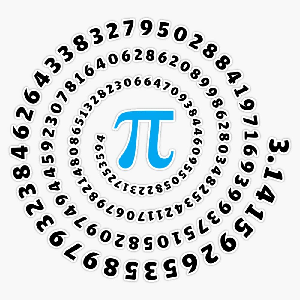Vision Signs Pi, Ï€, Spiral, Mathematics, Pi Day, Infinity, Sticker Bumper Sticker Vinyl Decal 5