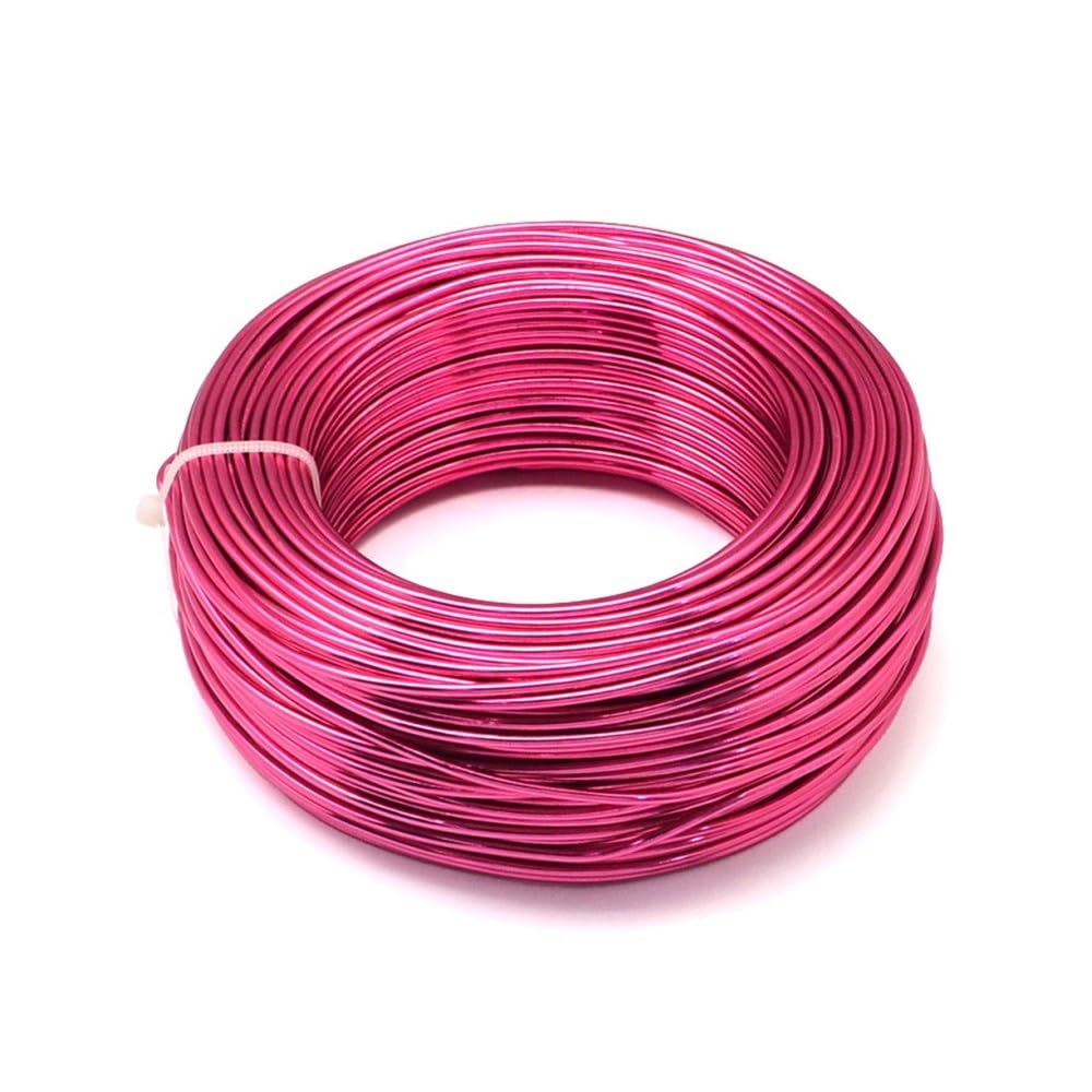 Aluminiumdraht, 500 g, 0,8/1/1,5/2/3/3,5/4/5/6 mm, Aluminiumdraht, Schmuckzubehör für Schmuckherstellung, Basteln, Violett, Rot, 0,8 mm, ca. 300 m