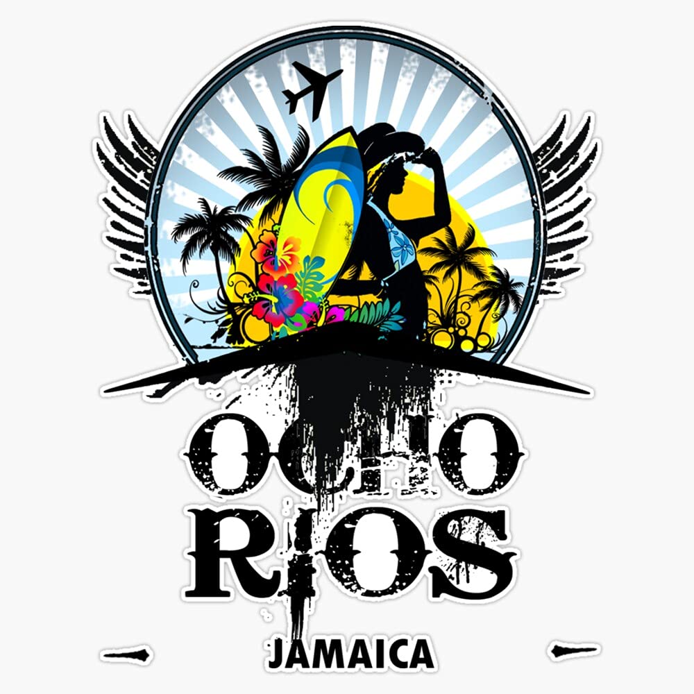 Ocho Rios Jamaica Vinyl Sticker Waterproof Bumper Sticker Laptop Window Decal 5"