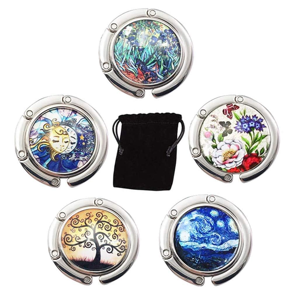 5 Ganci Da Tavolo Per Borse - Pieghevoli, In Lega Di Zinco | Appendiabiti Portatile Per Ristoranti - Foto 4