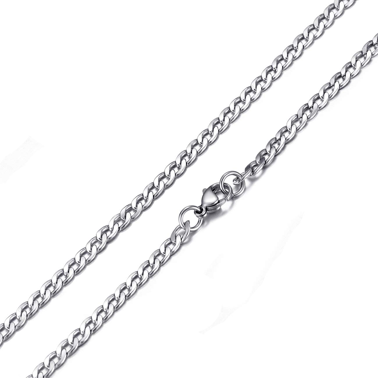 MASADA Collana da uomo in acciaio inossidabile, da fine a massiccia, catena larga in argento e oro
