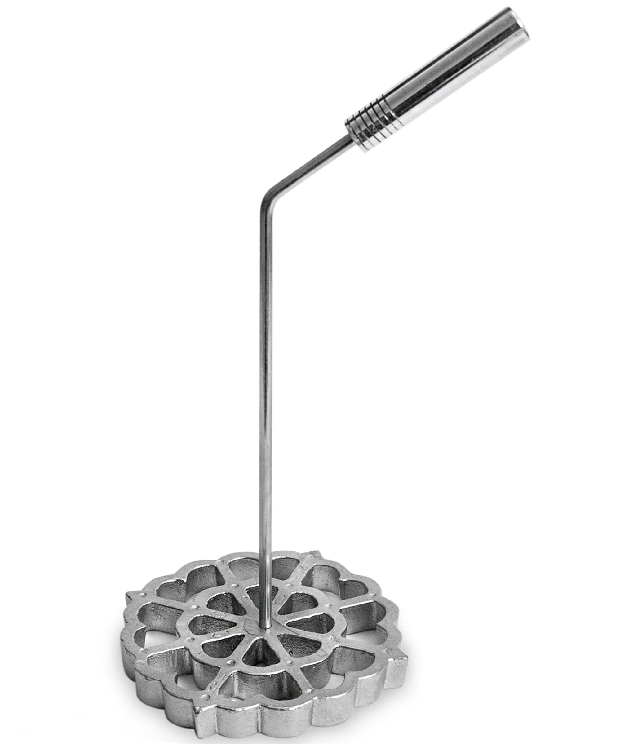 Bunuelos Mold with Handle (4.7 in Cast Aluminum) - Molde para Buñuelos de Viento Mexicanos - Buñuelos de Viento Moldes - Bunuelo Mold Mexican Cookware - Rosette Iron Set with Handle