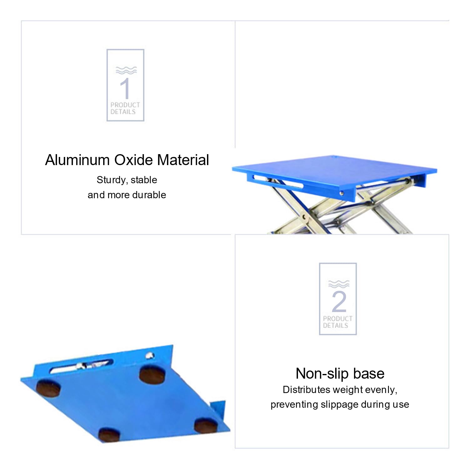200 x 200 mm Piattaforma Sollevamento Laboratorio,Alluminio Di Alta Qualità Sollevatore Laboratorio,Altezza Espandibile Da 80 Mm a 326 Mm,Peso Supportato 20 Kg
