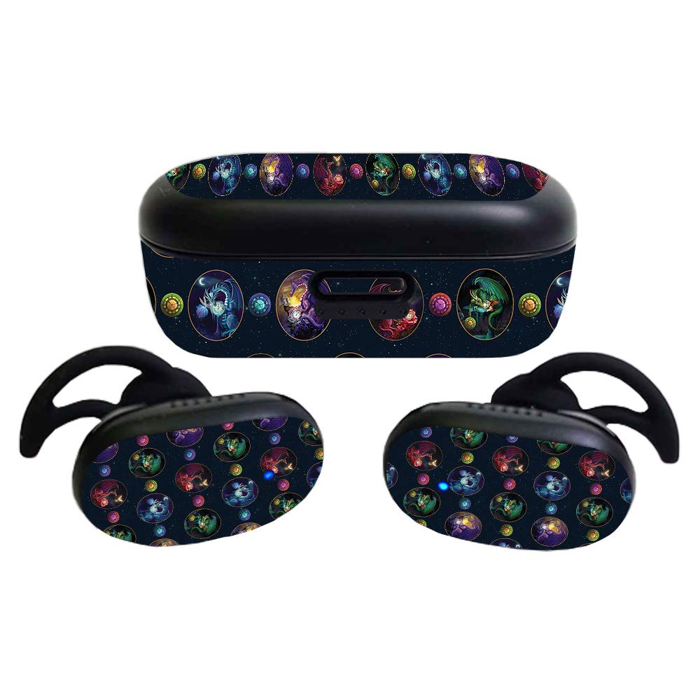 MightySkins Glossy Glitter Skin Compatible with Bose QuietComfort Earbuds (2020)
