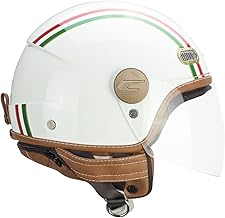 CGM Open Face Helmet, 191I PIX IT Green White Red Long, S (55 cm)