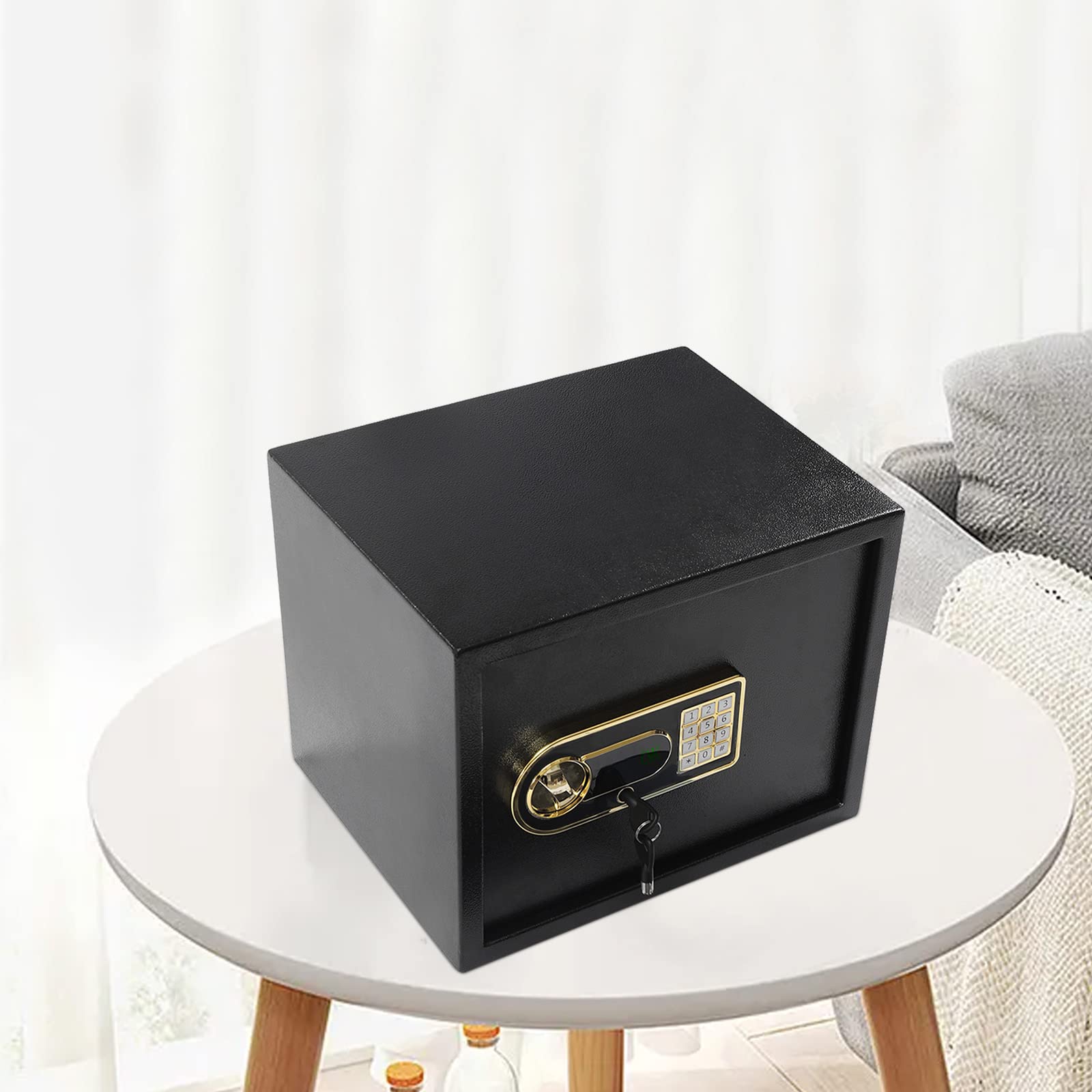Cassaforte da 30 l per casa, cassaforte ignifuga, impermeabile, per monete, cassaforte digitale per mobili, cassaforte per munizioni, armi, contanti, gioielli, documenti A4