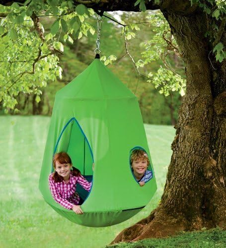 Nylon Canvas HugglePod HangOut with LED Lights, in Blue