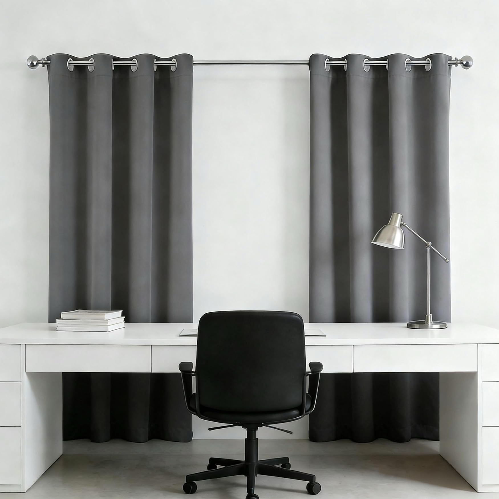 Rideaux thermiques pour dressing et salon moderne gris élégant 175x130 cm