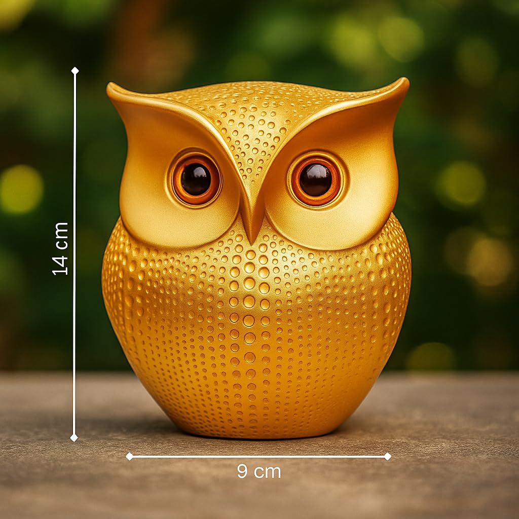 Buy The Gifts Heaven Golden Owl Showpiece | 14 cm Decorative