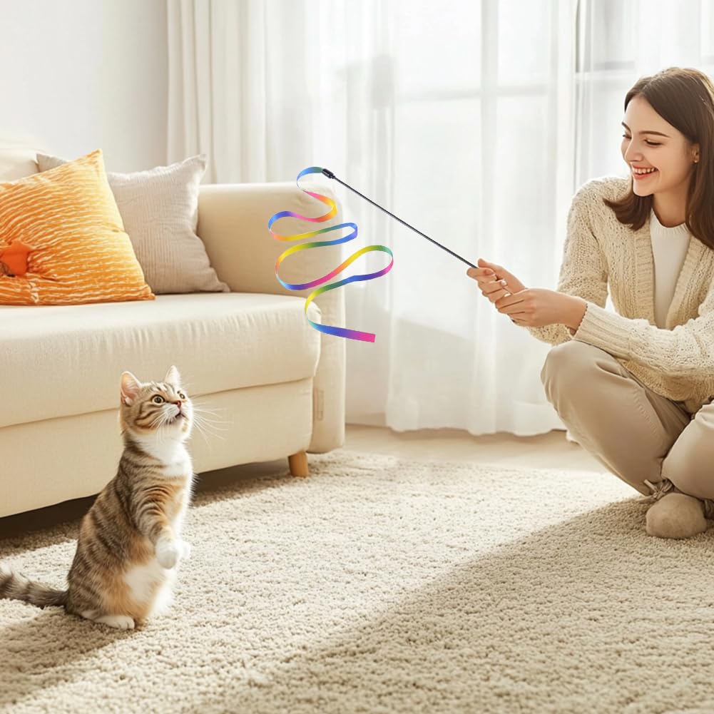 Kitten Starter Kit – Set essenziale per gatti, 16 pezzi, include lettiera, giocattoli, collari, tampone per graffi, lima per unghie, ciotole per l'alimentazione automatica, guanti per la toelettatura