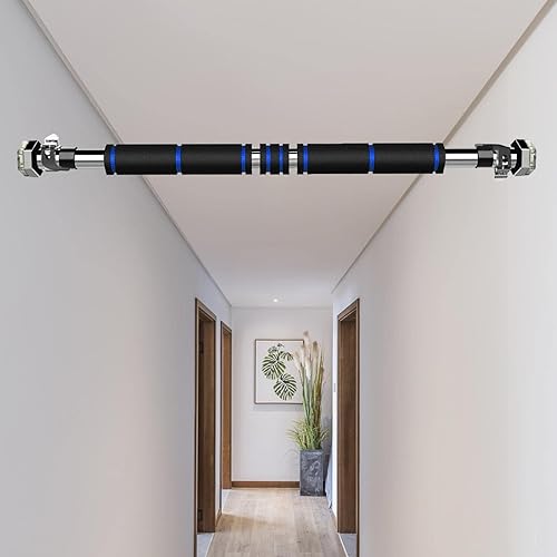 Miniatura 6 de Barra de dominadas para puerta, barra horizontal para el hogar, gimnasio, ejercicio de fitness (31.5 a 51.2 pulgadas de longitud ajustable)