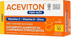 Aceviton Tripla Ação Vitamina C, D e Zinco 10 comprimidos Efervescentes