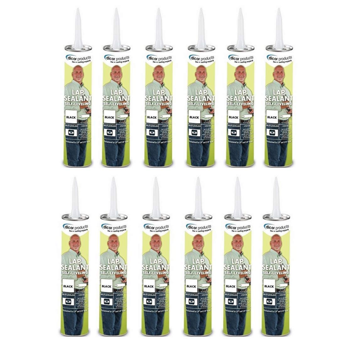 Dicor 501LSB-1 Epdm Lap Sealant, Self-Leveling, Black (12 Pack)