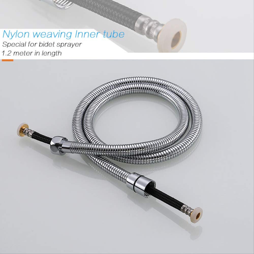 Kit spruzzatore per Bidet Manuale per WC Ottone Cromato Rubinetto per Bidet da Bagno Soffione Doccia con Tubo Flessibile, Adattatore a T e Supporto B (B)