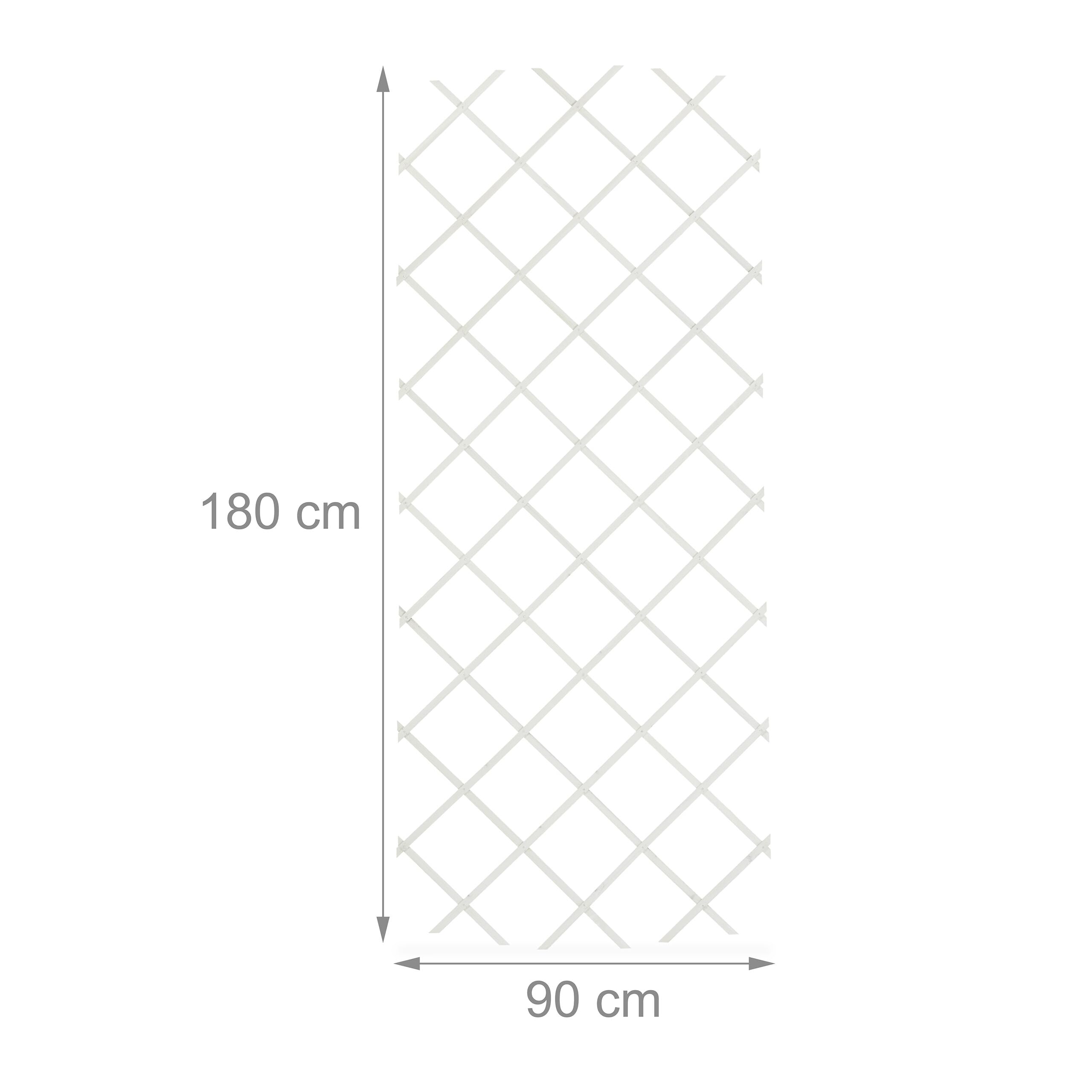 Grigliato Legno Per Rampicanti Relaxdays - Allungabile Fino A 180 Cm, Autoportante, Per Rose E Viti - Foto 9