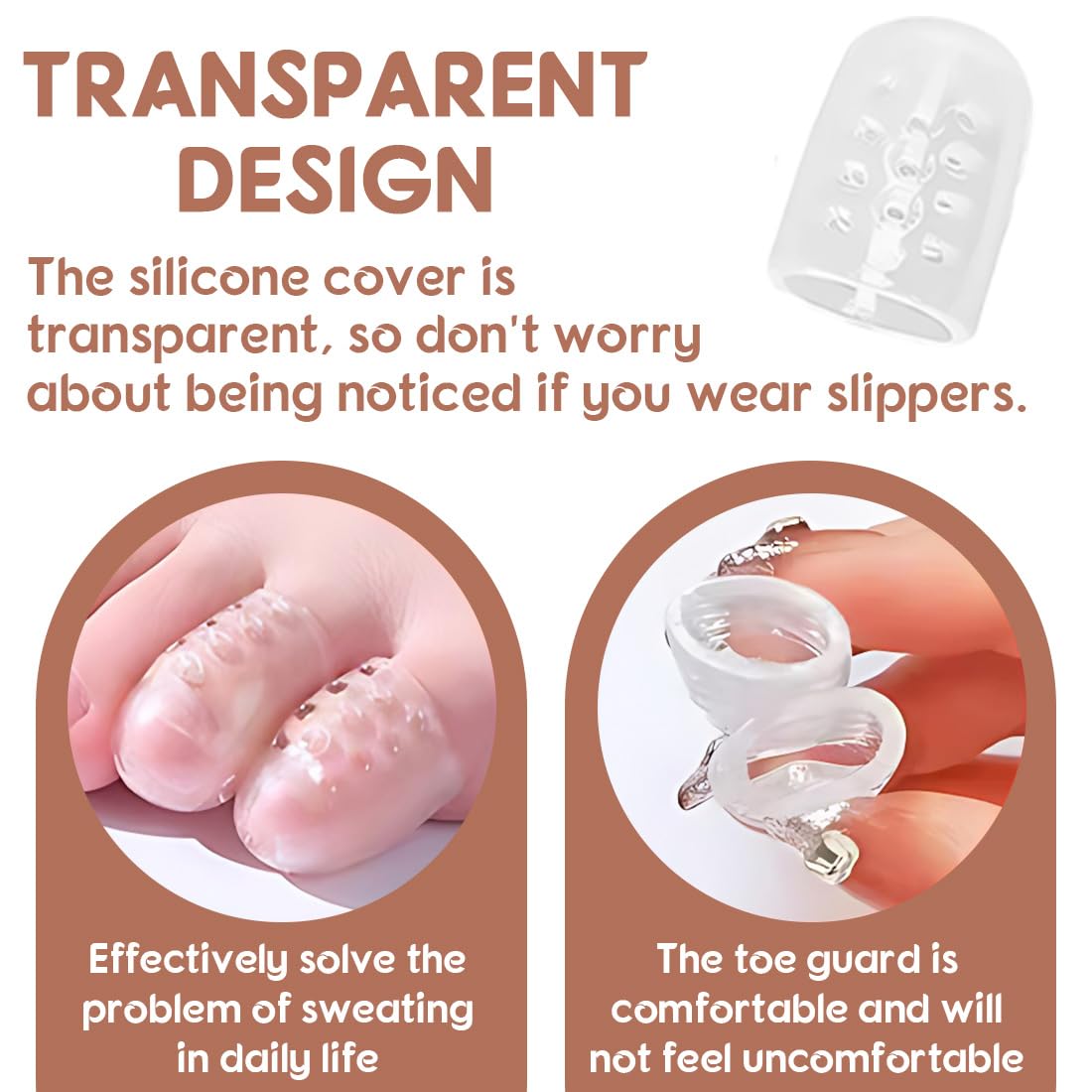 30 piezas de cubiertas de dedos, cubiertas acolchadas para los dedos de los pies Protector Dedos Pie Silicona,protectores de dedos de los pies, almohadillas transparentes para los dedos de los pies