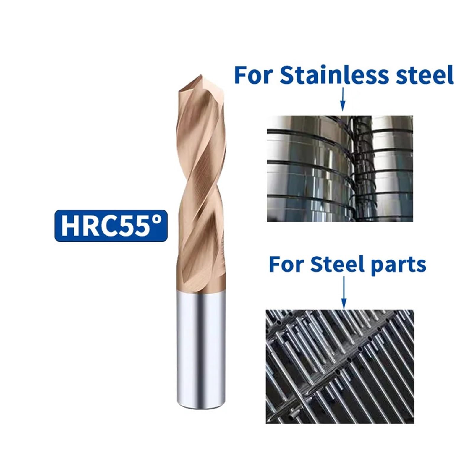 Brocas de carburo de tungsteno sólido for herramientas de trabajo CNC de 7,0 a 16 mm, brocas de metal duro(12mm)