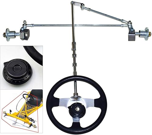 ZAWAYINE Estante de engranajes para volante de piñón, montaje de eje ajustable para Go Kart Go Cart Buggy Karting ATV UTV, bicicleta de 168 cc para