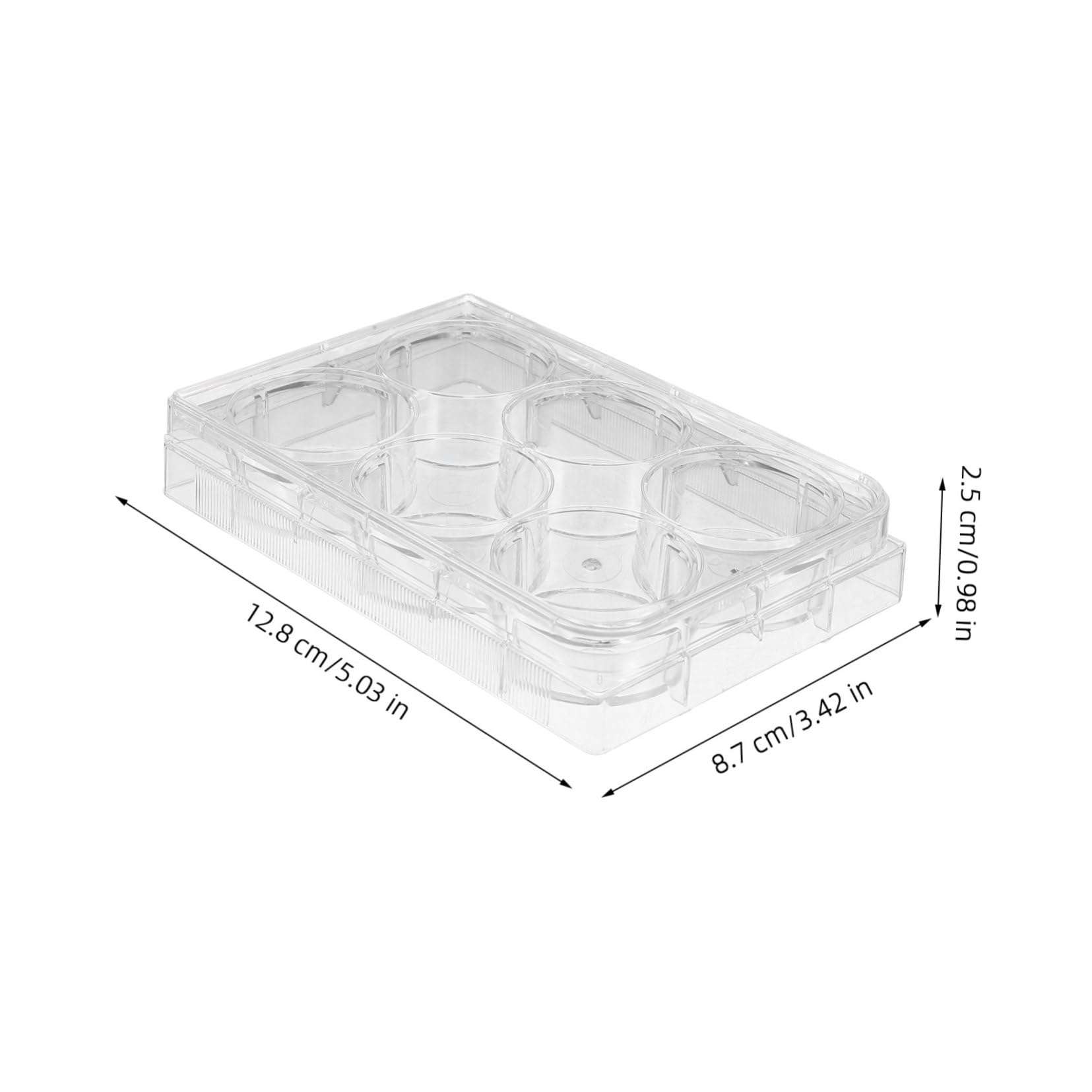 Ipetboom Laboratory Cell Culture Plate mit Deckel Einweg Gewebekulturplatte aus Robustem Material Anzuchtplatte für Präzise Zellkulturen im Laborgebrauch