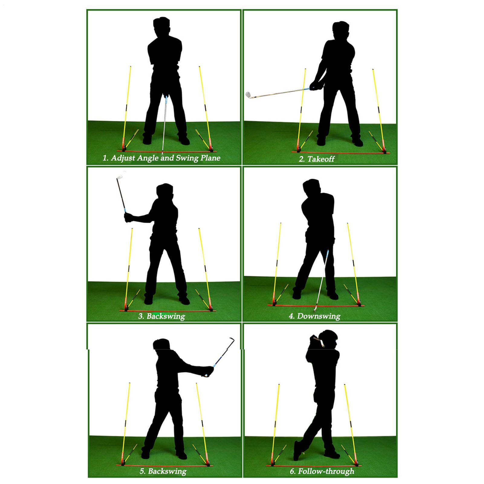 Przyrząd Do Wyrównania Swingu Golfowego Sprzęt Treningowy Do Swingu Z | Narzędzie do Wyrównania Puttingu Golfowego Dla Mężczyzn, Kobiet, Profesjonalistów, Graczy I Rodziny