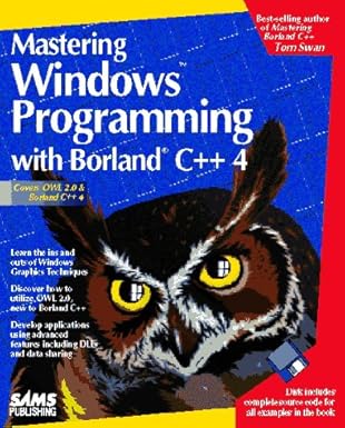 Amazon | Mastering Windows Programming With Borland C++ 4/Book and Disk ...