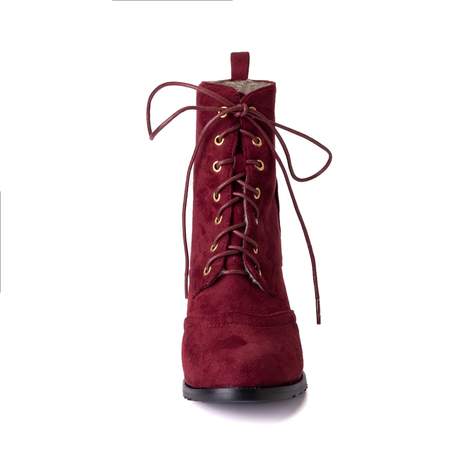 Bottines à talon bloc avec laçage pour femme fashion