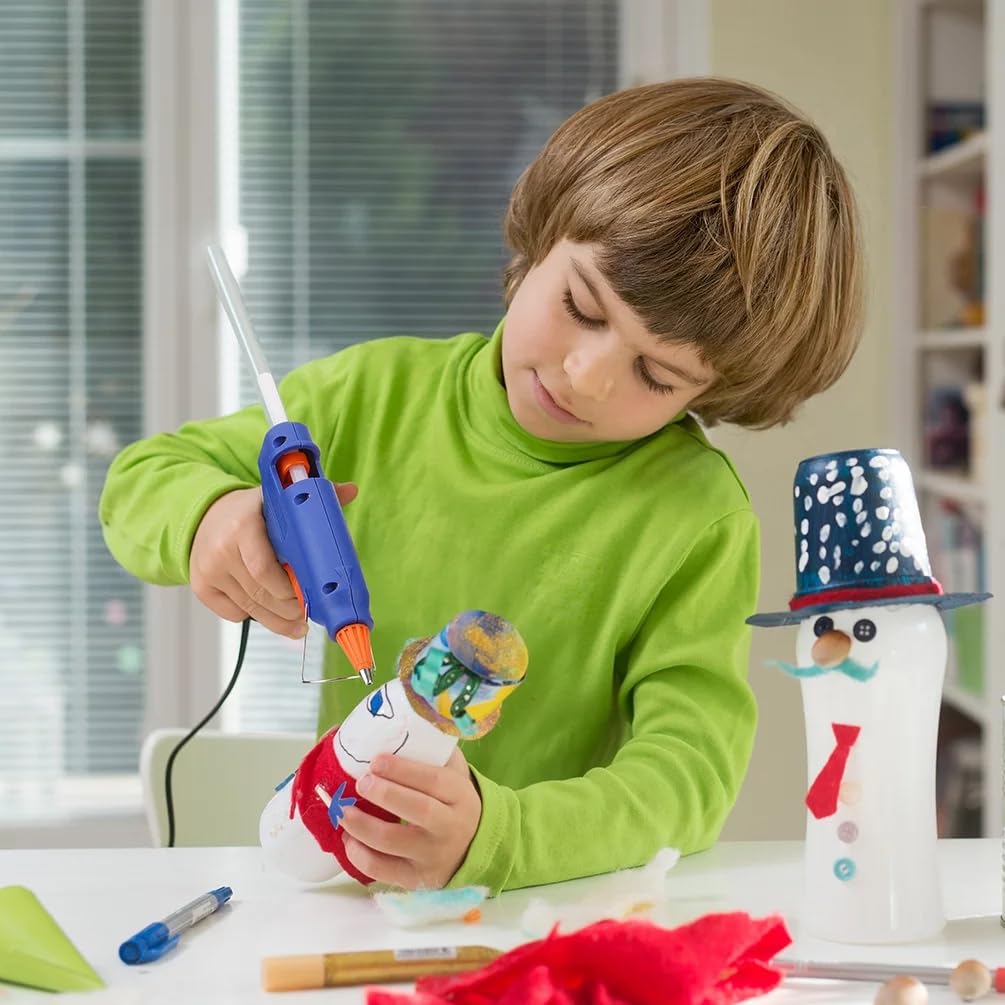 SICHER Glue Gun, Mini Hot Melt Glue Gun Kit with 50pcs Glue Sticks for DIY Small Craft Projects & Quick Repair, 20W