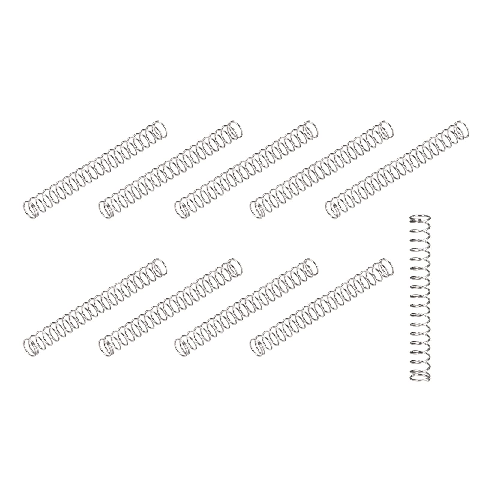 METALLIXITY Compression Springs (0.5x7mm OD,15mm Free Length) 20Pcs, 304 Stainless Steel Extension Spring - for Shop Home Repairs, DIY Projects, Silver Tone — Amazon image 20