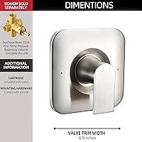 Vista 4 de Reemplazo para el kit de ajuste de válvula Posi-Temp Moen T2471BN Genta LX, níquel cepillado