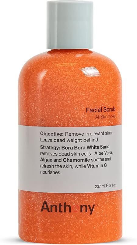 Anthony Esfoliante Facial Masculino com Vitamina C, Areia Branca de Bora Bora, 240 mL