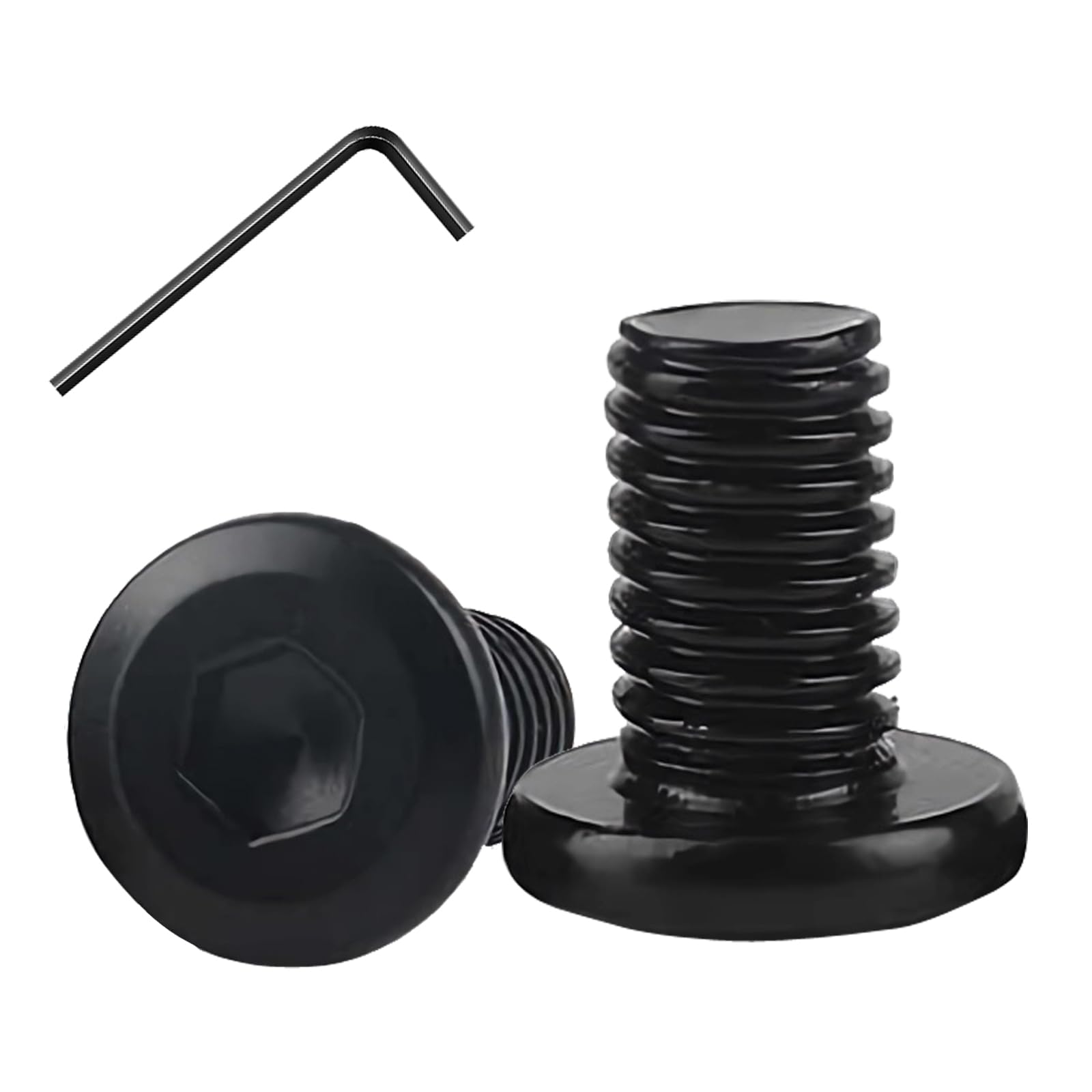 Metuja M8-1.25 x 8mm,50-Pack Black Flat Head Hex Socket Cap Screw Bolts,304 Stainless Steel,Fully Threaded M8 Bolts,Metric Fasteners for Furniture