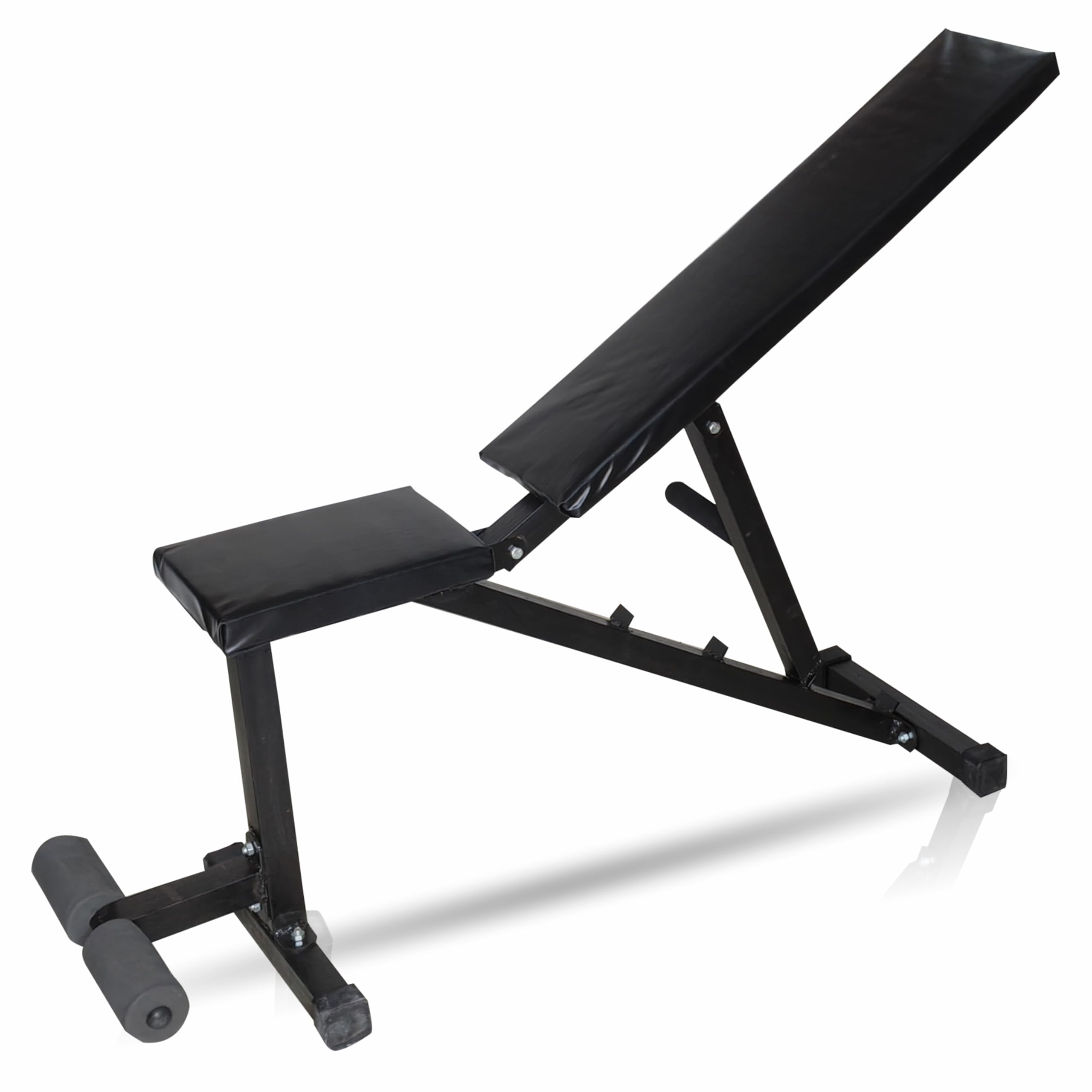 Protoner Adjustable Strength Training Bench, Multi-Level, Black with adjustment handle for home gym fitness weight training