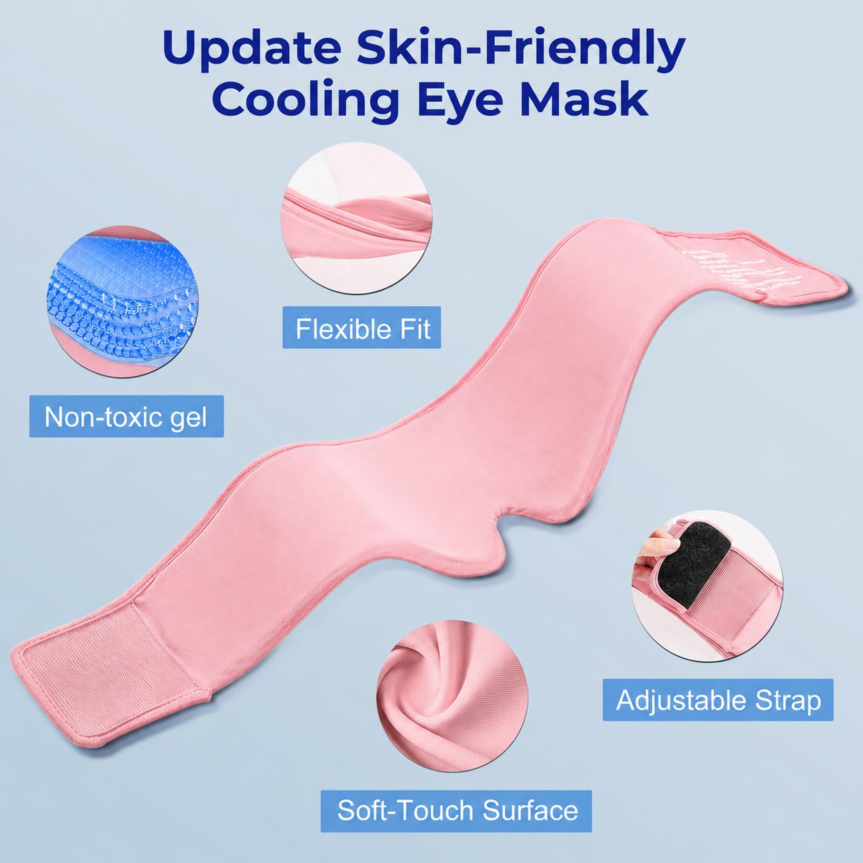 Cooling Gel Eye Mask Reusable Cold Compress
