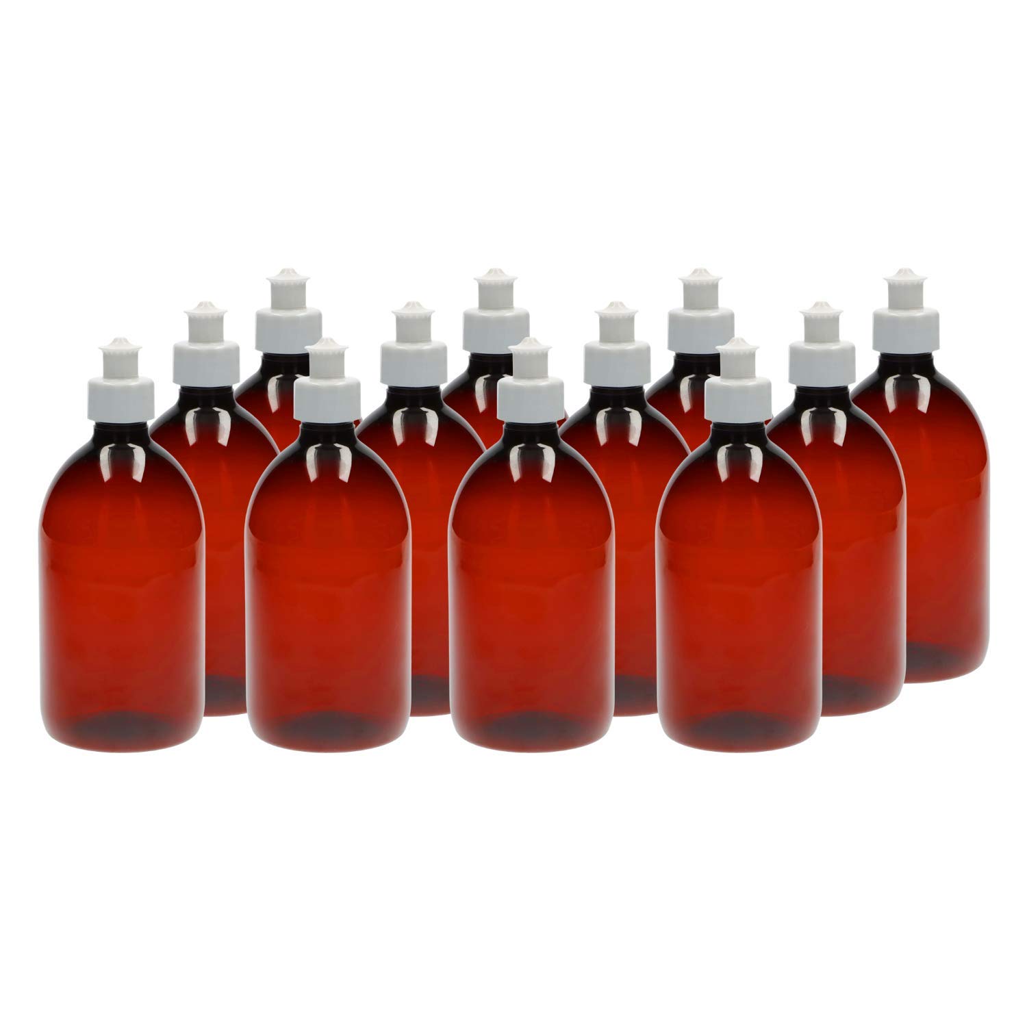 VENTON 12er Set Sprühflasche 1L I Brauner Zerstäuber aus Kunststoff mit Sprühpumpe I Leere Sprühflaschen zum Befüllen I Pumpsprühflasche I Sprayflasche leer I Plastik-Flaschen 1L