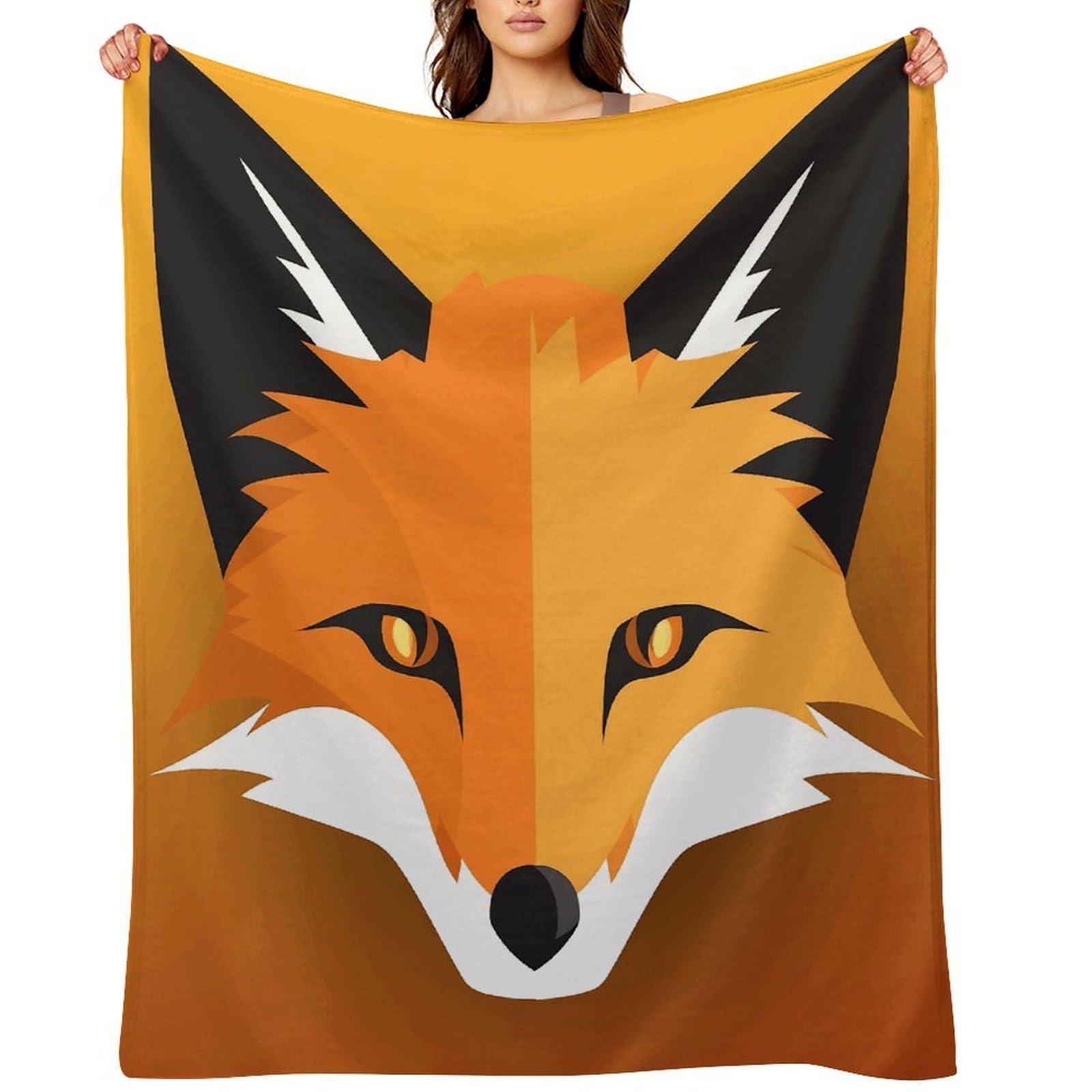 Fekiloot Style Fox Avatar Throw Blankets Camping Blanket40 X50